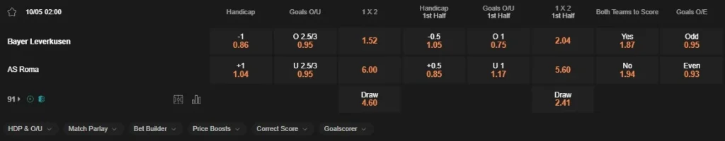 Prediksi Leverkusen vs Roma 02:00 10 Mei Europa League