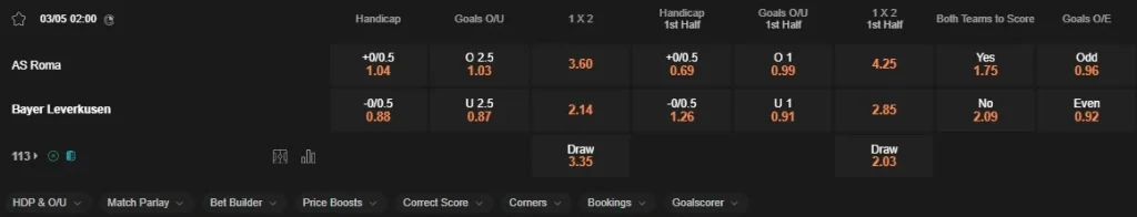 Prediksi Roma vs Leverkusen 02:00 3 Mei Europa League